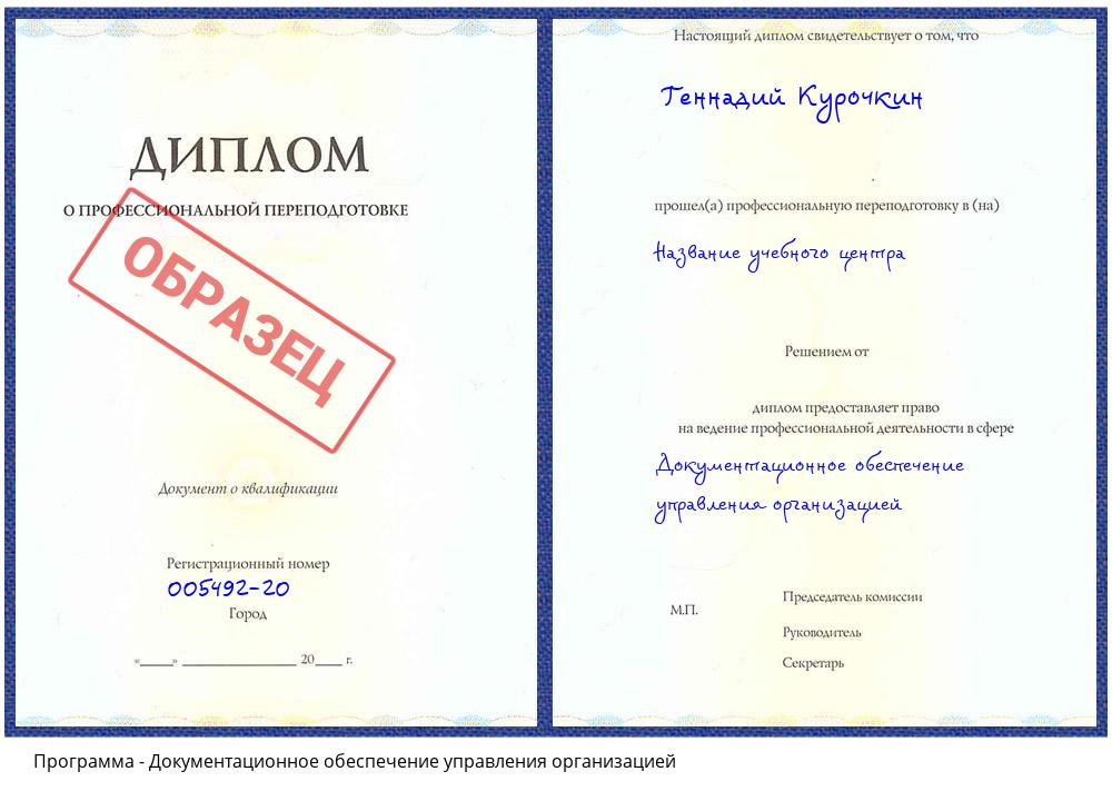 Документационное обеспечение управления организацией Черняховск